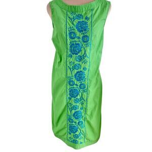 Vintage Y2K Chadwick's Embroidered Cotton Sheath Dress 12